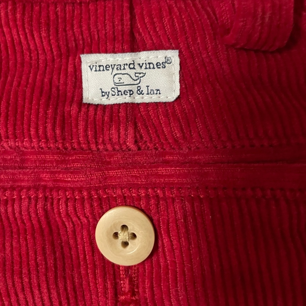 Vineyard Vines Red Corduroy Pants Adjustable Waist Boy 5 - Picture 7 of 13